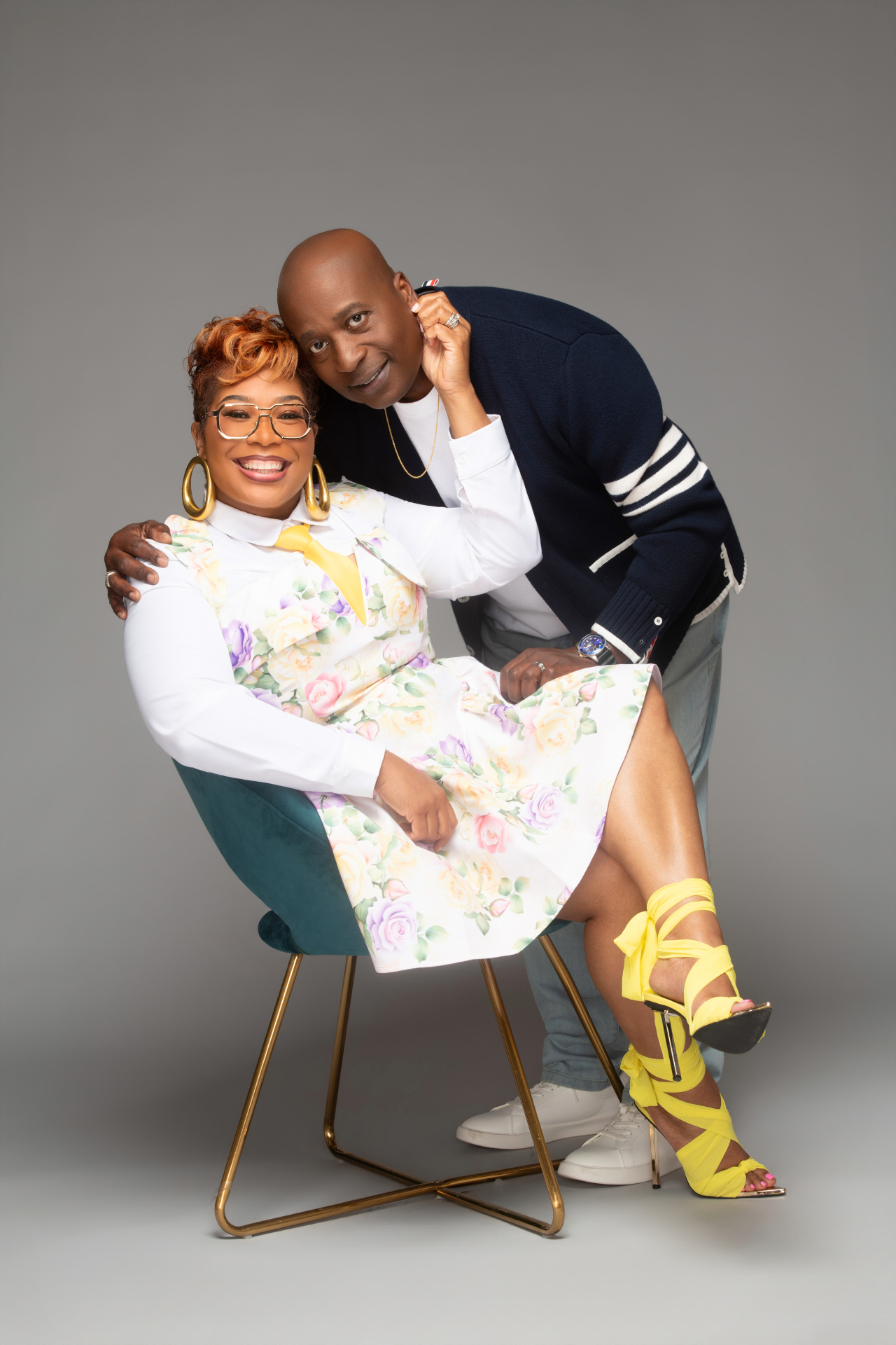 Pastor Daniella Coffey and John Coffey seated together for the couples experience
